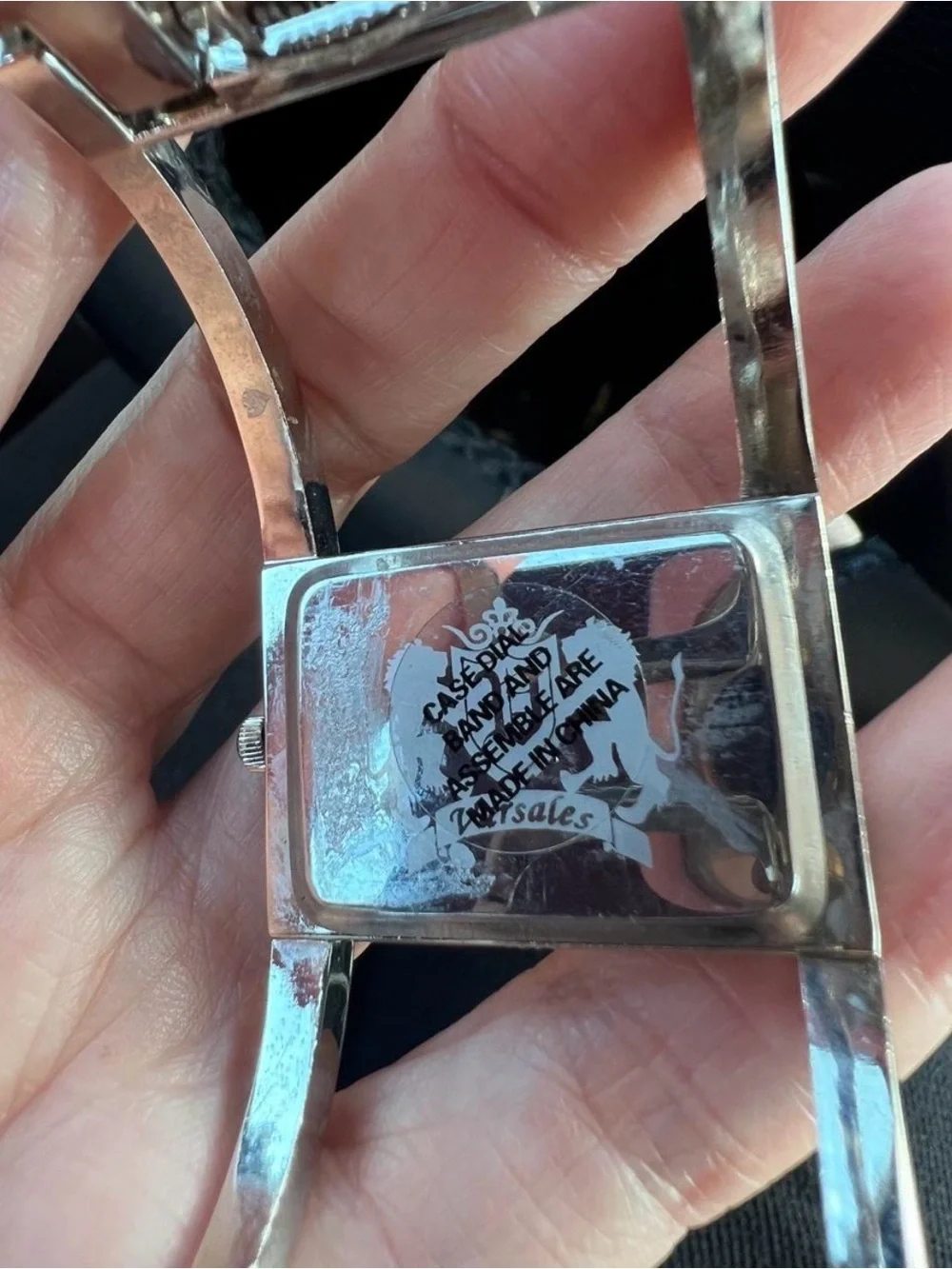 Silver y2k Crystal Accent Women’s Bracelet Watch